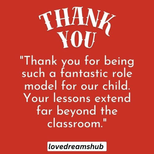 Classic Thank You Teacher Quotes From Parents