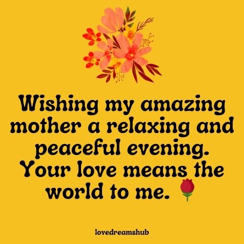 Warm Good Evening Messages for Mother