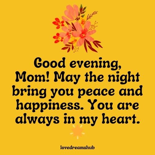 Warm Good Evening Messages for Mother