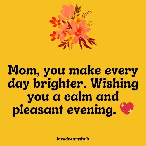 Warm Good Evening Messages for Mother