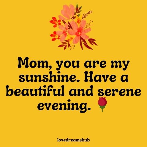 Warm Good Evening Messages for Mother