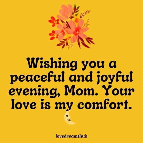 Warm Good Evening Messages for Mother