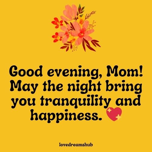 Warm Good Evening Messages for Mother