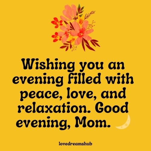 Warm Good Evening Messages for Mother