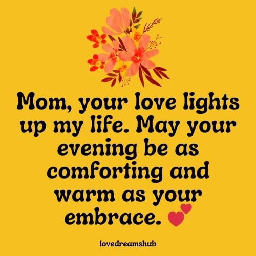 Warm Good Evening Messages for Mother