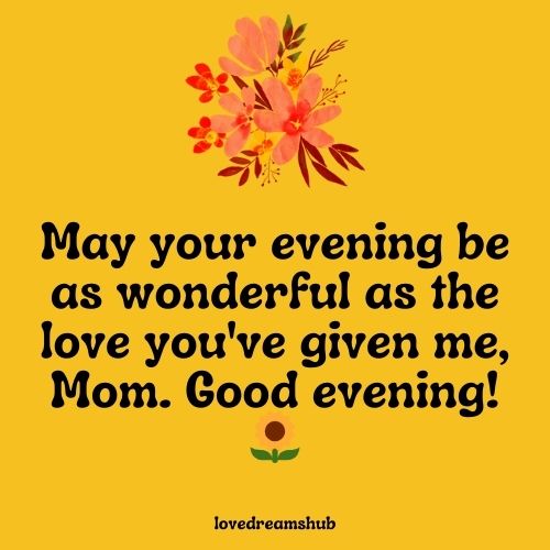 Warm Good Evening Messages for Mother